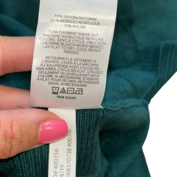 Express NWT Women’s XL Tunic Top Forest Green 3/4 Sleeves Preppy Feminine Classy - Picture 11 of 16